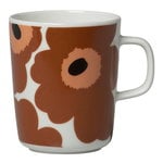 Oiva - Unikko mug 2,5 dl, white - brown - black Oiva - Unikko mug 2,5 dl, white - brown - black