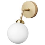 Wall lamps, Apiales wall lamp, brushed brass - opal white, White