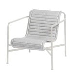 Palissade Quilted cushion for low lounge chair, sky grey