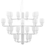Pendant lamps, Amp chandelier, large, white, White