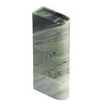 Monolith candle holder, tall, mixed green marble