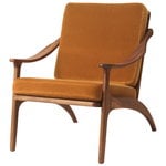 Armchairs & lounge chairs, Lean Back lounge chair, teak - amber, Yellow
