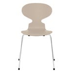 Dining chairs, Ant chair 3101, light beige ash - chrome, Beige