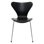 Dining chairs, Series 7 3107 chair, chrome - black, Black