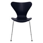Dining chairs, Series 7 3107 chair, chrome - midnight blue, Blue