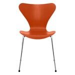 Chaises de salle à manger, Chaise Series 7 3107, chrome - paradise orange, Orange