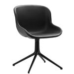 Normann Copenhagen Hyg stol, svängbar, svart - svart läder Ultra