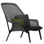 Vitra Slow Chair, musta - suklaanruskea