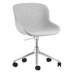 Office chairs, Hyg chair with 5 wheels, swivel, aluminium - Synergy 16, Gray