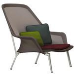 Armchairs & lounge chairs, Slow Chair, brown - aluminium, Brown