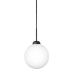Pendant lamps, Apiales 1 pendant, large, satin black - opal white, White