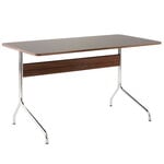 Office desks, Pavilion AV16 desk, iron linoleum - walnut - chrome, Gray