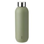 Bottiglie, Bottiglia Keep Cool, 0,6 L, verde militare, Argento