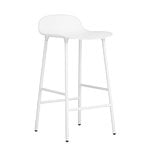 Form bar stool, 65 cm, white steel - white