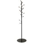 Bill coat stand, black - walnut stained ash