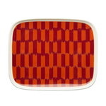 Marimekko Oiva - Piekana plate, 15 x 12 cm, dark red - orange