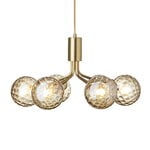 Pendant lamps, Apiales 6 pendant, brushed brass - optic gold, Gold