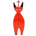 Statuette, Bambola Wooden Doll, Little Devil, Rosso