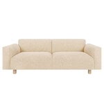Sohvat, Koti 2-istuttava sohva, luonnonvalkoinen buklee, Valkoinen