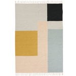 Wool rugs, Kelim rug, Squares, 140 x 200 cm, Multicolour