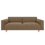 Sohvat, Koti 2-istuttava sohva, ruskea buklee, Ruskea