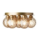 Flush ceiling lights, Apiales 7 Plafond ceiling lamp, brushed brass - optic gold, Gold