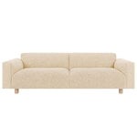 Sohvat, Koti 3-istuttava sohva, luonnonvalkoinen buklee, Valkoinen