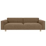 Sohvat, Koti 3-istuttava sohva, ruskea buklee, Ruskea