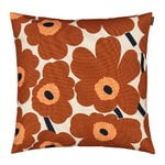 Pieni Unikko cushion cover 50 x 50 cm, cotton - chestnut Pieni Unikko cushion cover 50 x 50 cm, cotton - chestnut