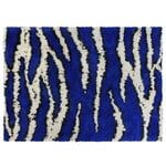 Wollteppiche, Monster Teppich, 250 x 350 cm, Ultramarinblau - Cremeweiß, Weiß