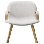 Armchairs & lounge chairs, Eyes Wood Base Lounge chair, lacquered oak - light grey, Grey
