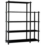 Bookcases, Elevate shelving system 4, black, Black