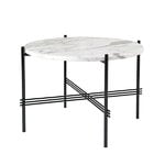 Coffee tables, TS coffee table, 55 cm, black - white marble, White