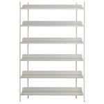 Shelving units, Compile shelf, Configuration 4, grey, Gray