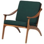 Lean Back lounge chair, teak - forest green