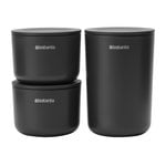 Brabantia ReNew storage pots, 3 pcs, dark grey