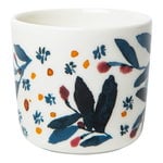 Marimekko Oiva - Hyhmä coffee cup 2 dl, 2 pcs, w/o handle, white - blue -
