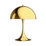 Lighting, Panthella 250 table lamp, brass, Gold