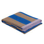 Blankets, Stripe throw, 130 x 180 cm, blue - beige, Beige