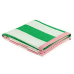 Blankets, Stripe throw, 130 x 180 cm, pink - green, Green