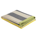 Blankets, Stripe throw, 130 x 180 cm, yellow - grey, Grey