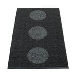 Plastic rugs, Vera 2.0 rug, 70 x 120 cm, black - black metallic, Black