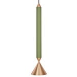 Pendant lamps, Apollo 39 pendant, forest - polished brass, Green