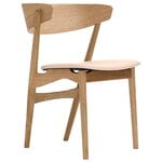 Dining chairs, No 7 chair, oiled oak - honey leather, Natural