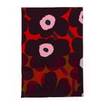Pieni Unikko honeycomb hand towel, red - purple - pink Pieni Unikko honeycomb hand towel, red - purple - pink