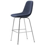 Bar stools & chairs, Eyes 4 Leg bar chair, brushed chrome - black, Black