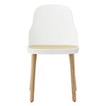 Dining chairs, Allez chair, white - moulded wicker - oak, White