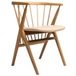 Dining chairs, No 8 chair, oiled oak - honey leather, Natural