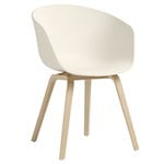 Sedie da pranzo, About A Chair AAC22, rovere laccato - bianco crema, Bianco