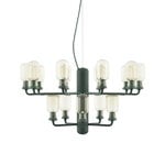 Pendant lamps, Amp chandelier, small, gold - green, Green